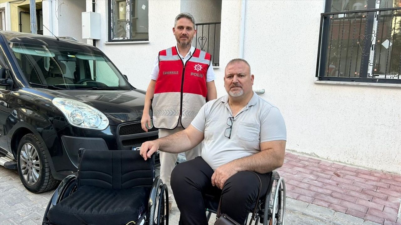 Çanakkale'de Ümit Burunlular'ın Çalınan Tekerlekli Sandalyesi Bulundu