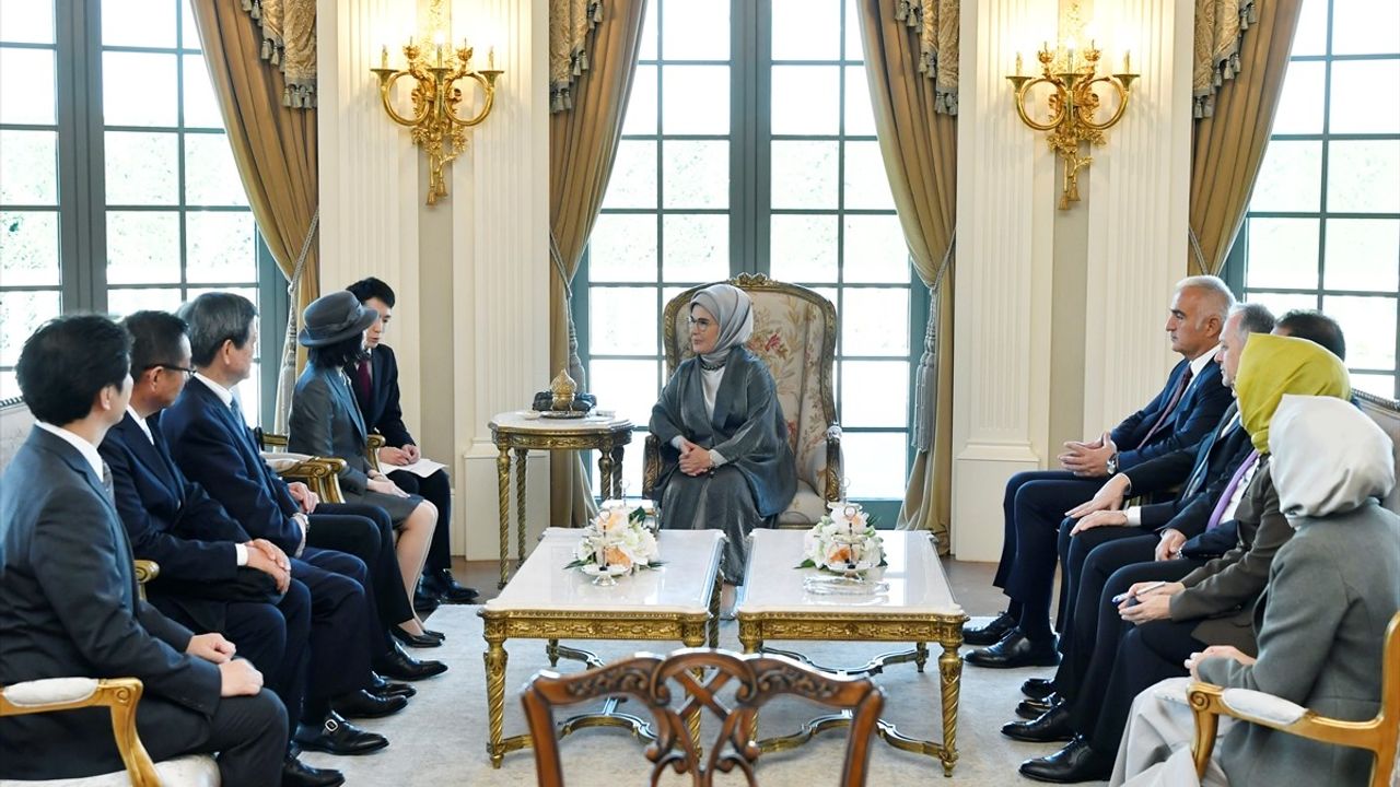 Emine Erdoğan, Japonya Altes Prensesi Akiko Mikasa'yı Ağırladı