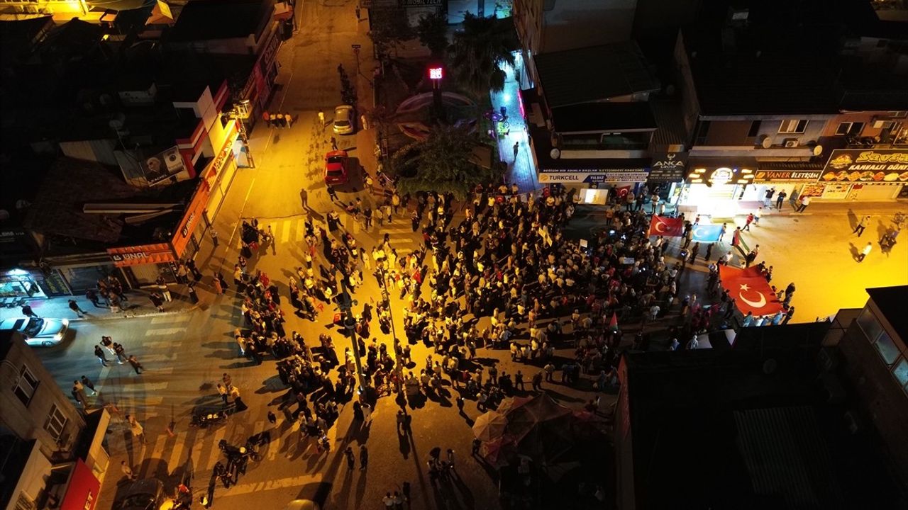 Hatay Dörtyol'da Filistin'e Destek Yürüyüşü