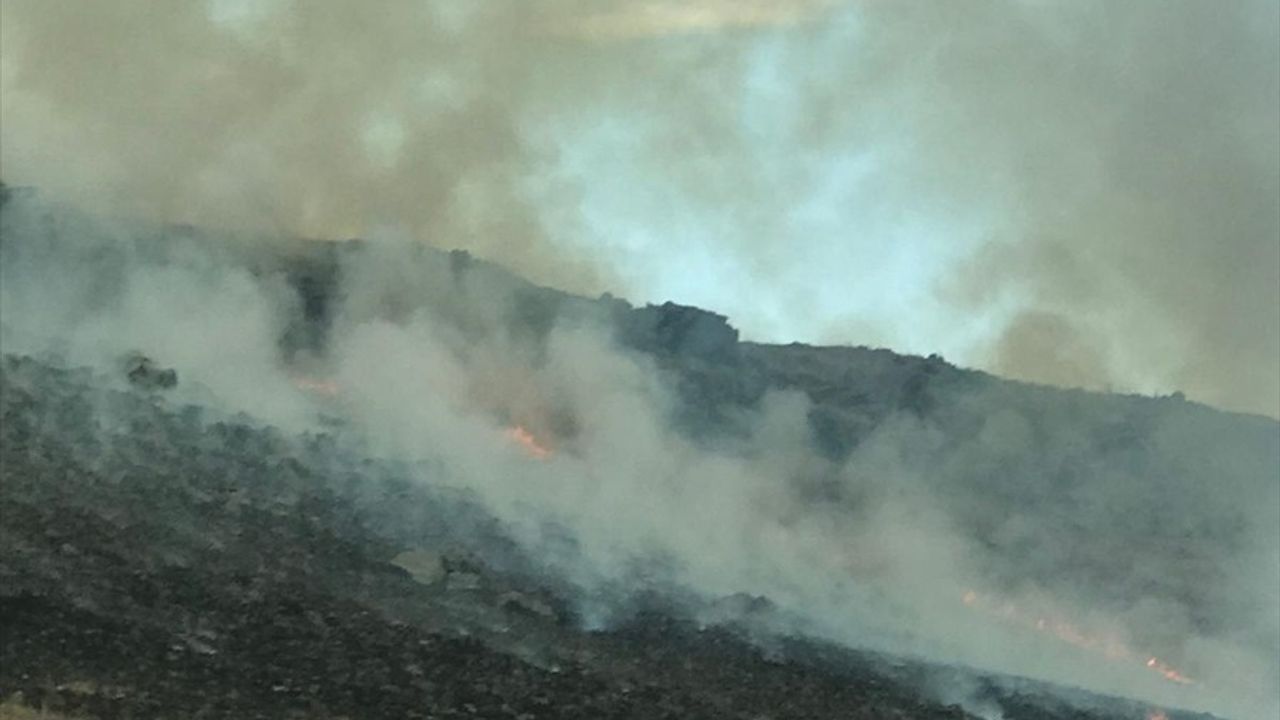 Kars'ta Askeri Tatbikat Alanında Anız Yangını Söndürüldü — 70 Dönüm Zarar