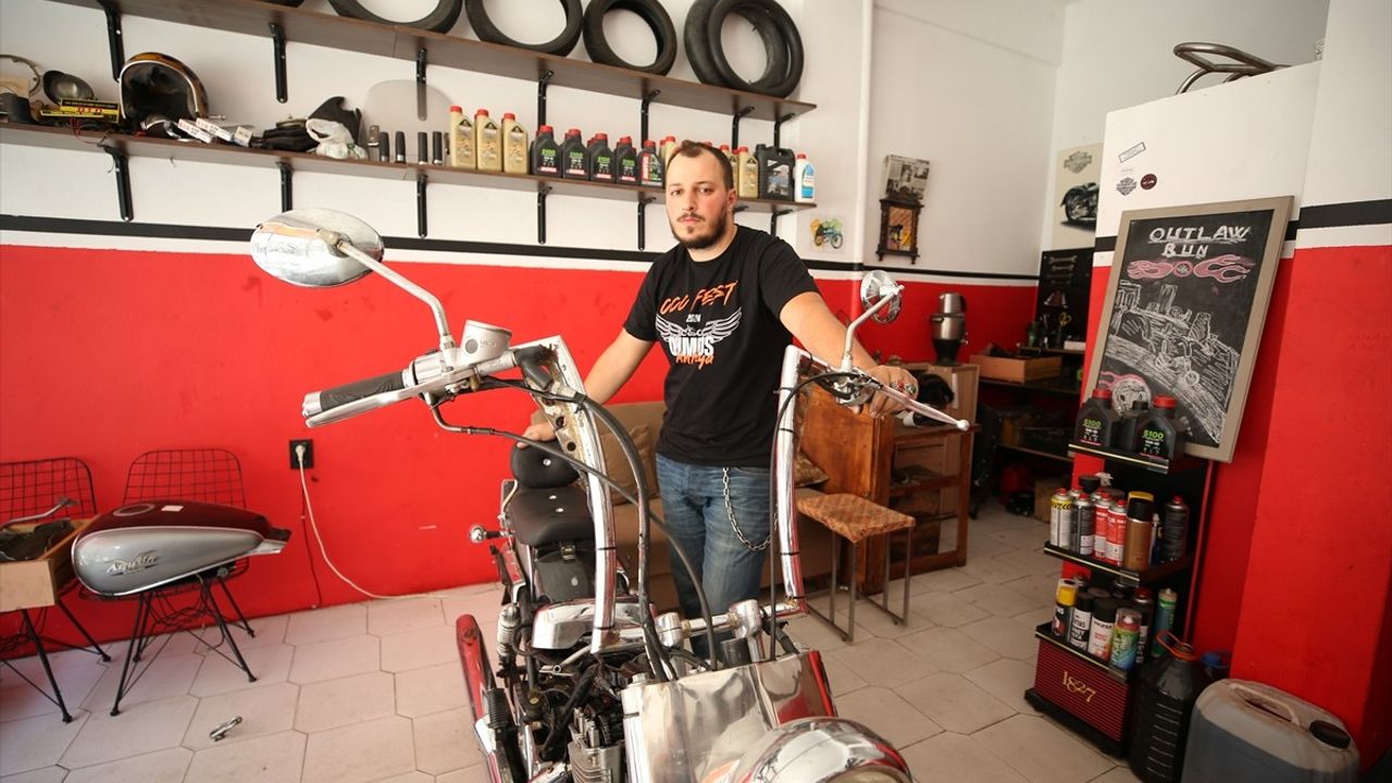 Klasik Motosiklet Tutkusu Mesleğe Dönüştü: Deniz Kırkaya Edirne'de Atölye Açtı