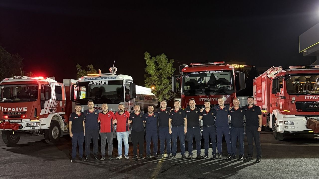 Kocaeli İtfaiyesi Karabük'teki Orman Yangınına 8 Personel ve 4 Araçla Destek Gönderdi