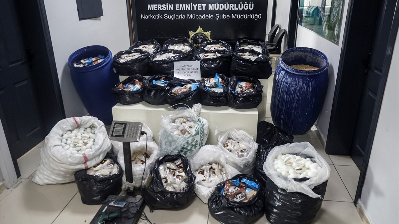 Mersin'de 3 milyon 542 bin uyuşturucu hap ele geçirildi: 6 kişi tutuklandı