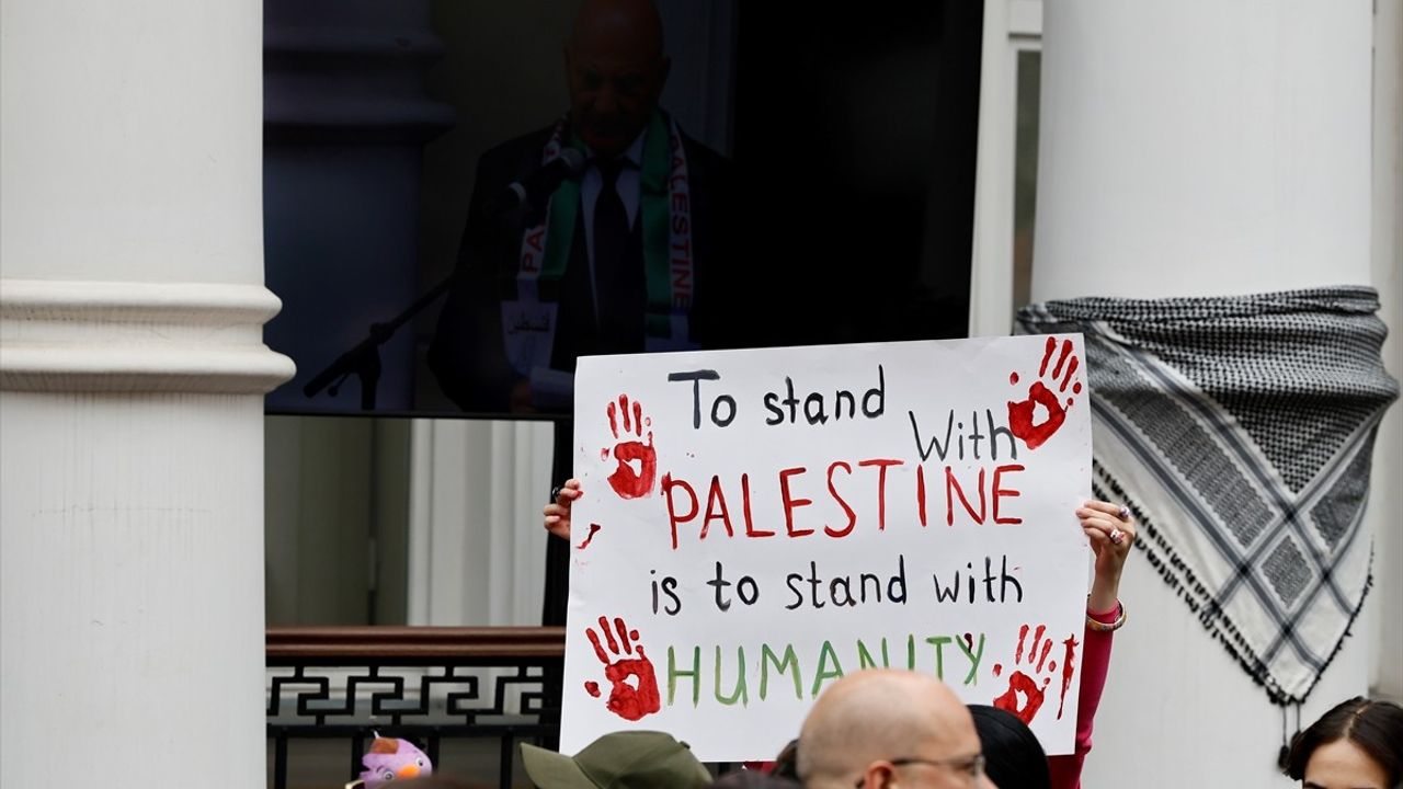 Moskova'da Filistin Halkına Destek Etkinliği