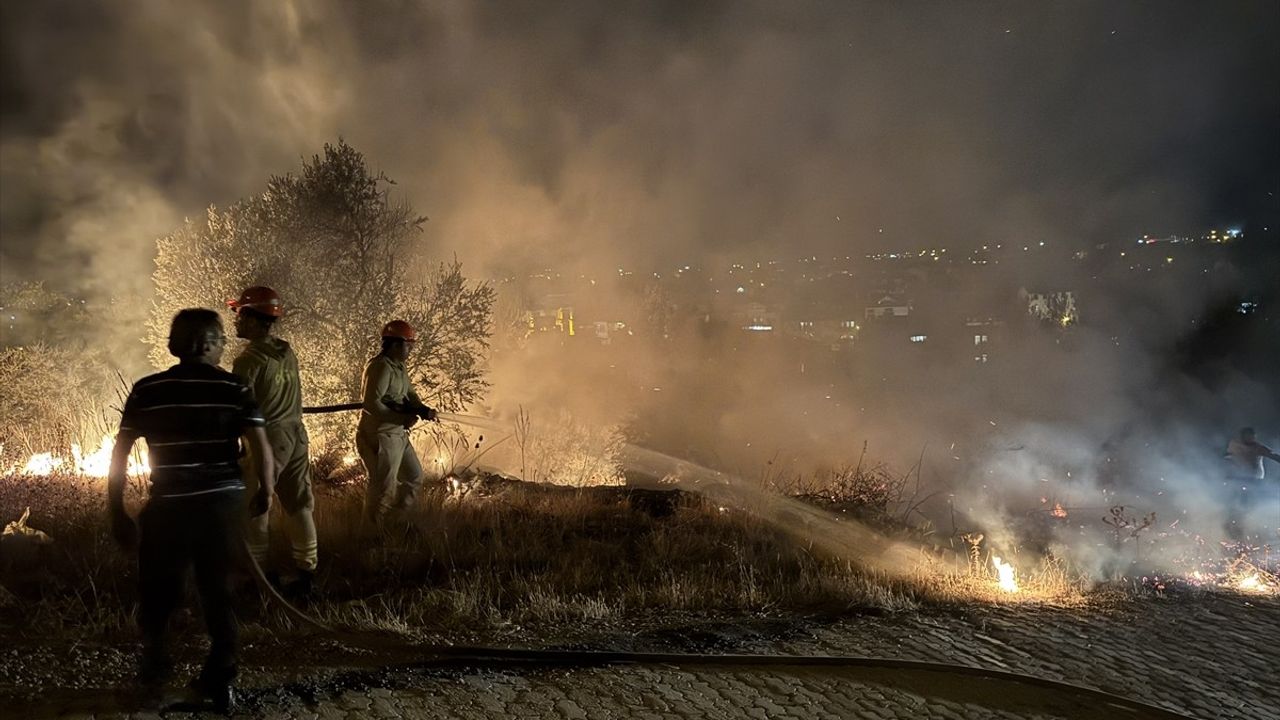 Muğla Fethiye'de Zeytinlik ve Makilik Yangını Söndürüldü
