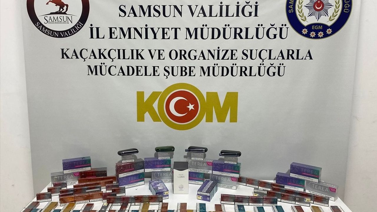 Samsun'da Kaçak Tütün ve Elektronik Sigara Operasyonu: 4 Gözaltı