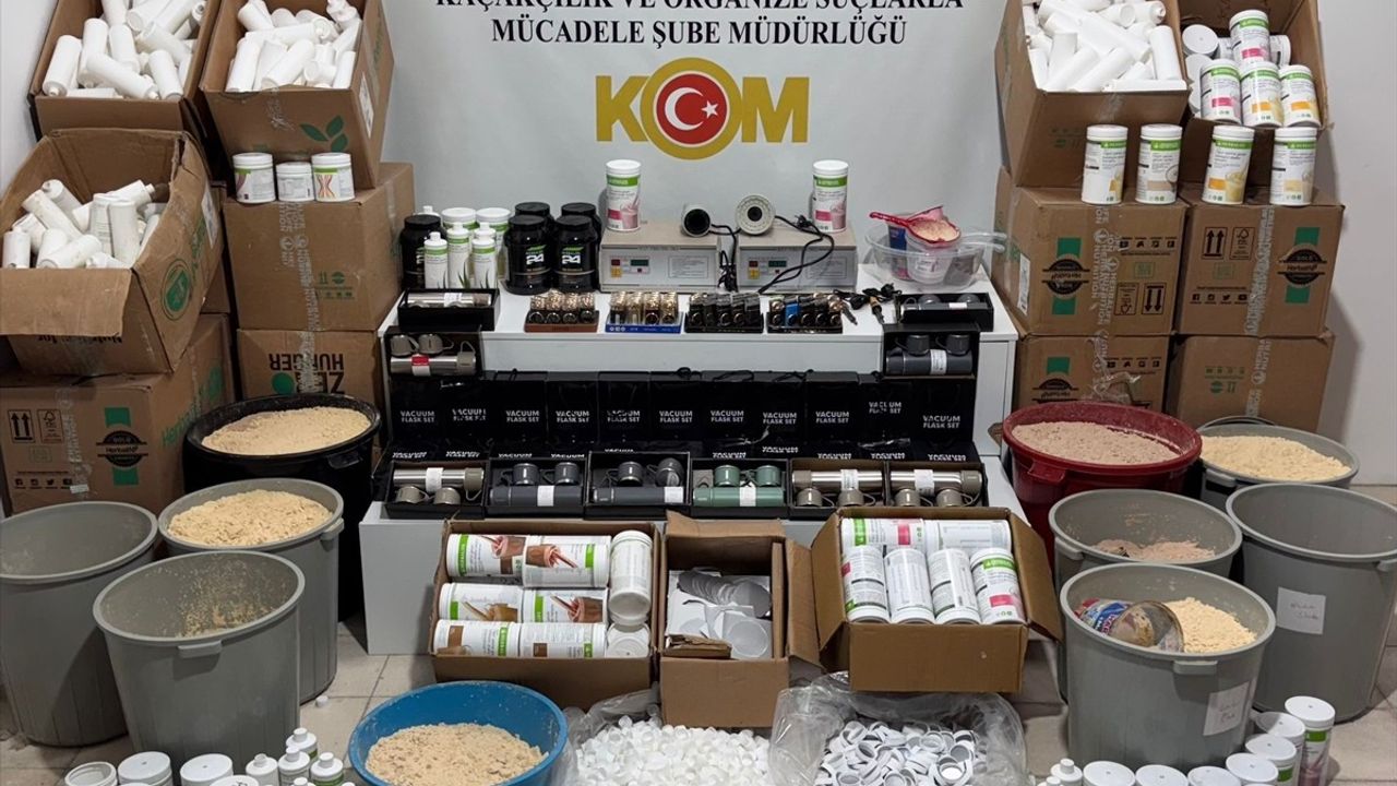 Samsun'da Sahte Zayıflama ve Protein Tozu İmalathanesine Operasyon