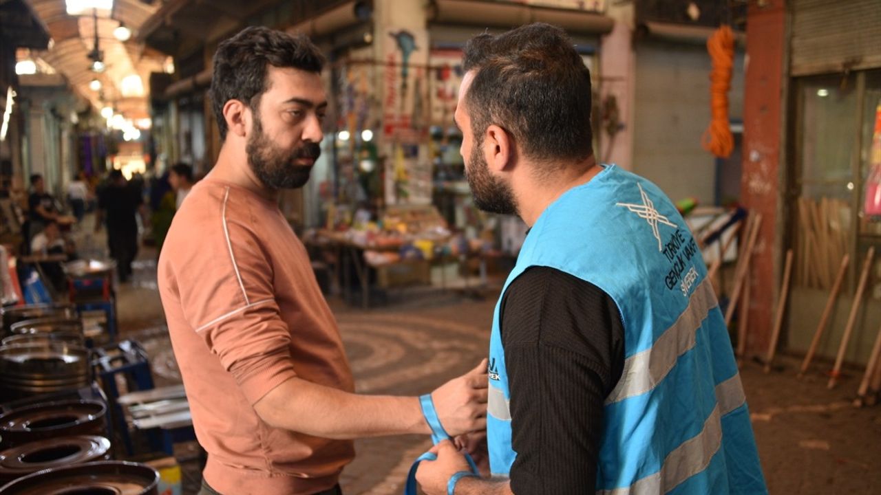 Şanlıurfa Siverek'te Küresel Sumud Filosu'na Mavi Kurdele Desteği