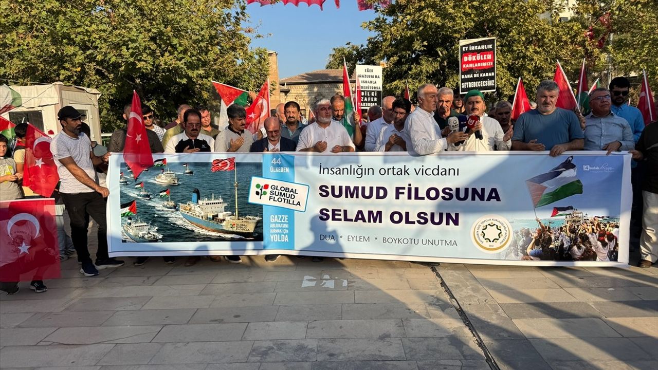 Şanlıurfa ve Kilis'te Küresel Sumud Filosu'na Destek