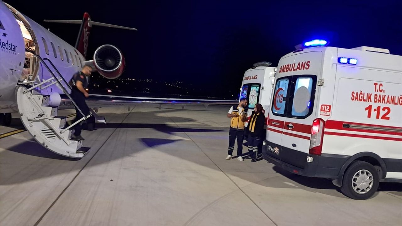 Tokat'ta ambulans uçak 4,5 aylık bebek için havalandı
