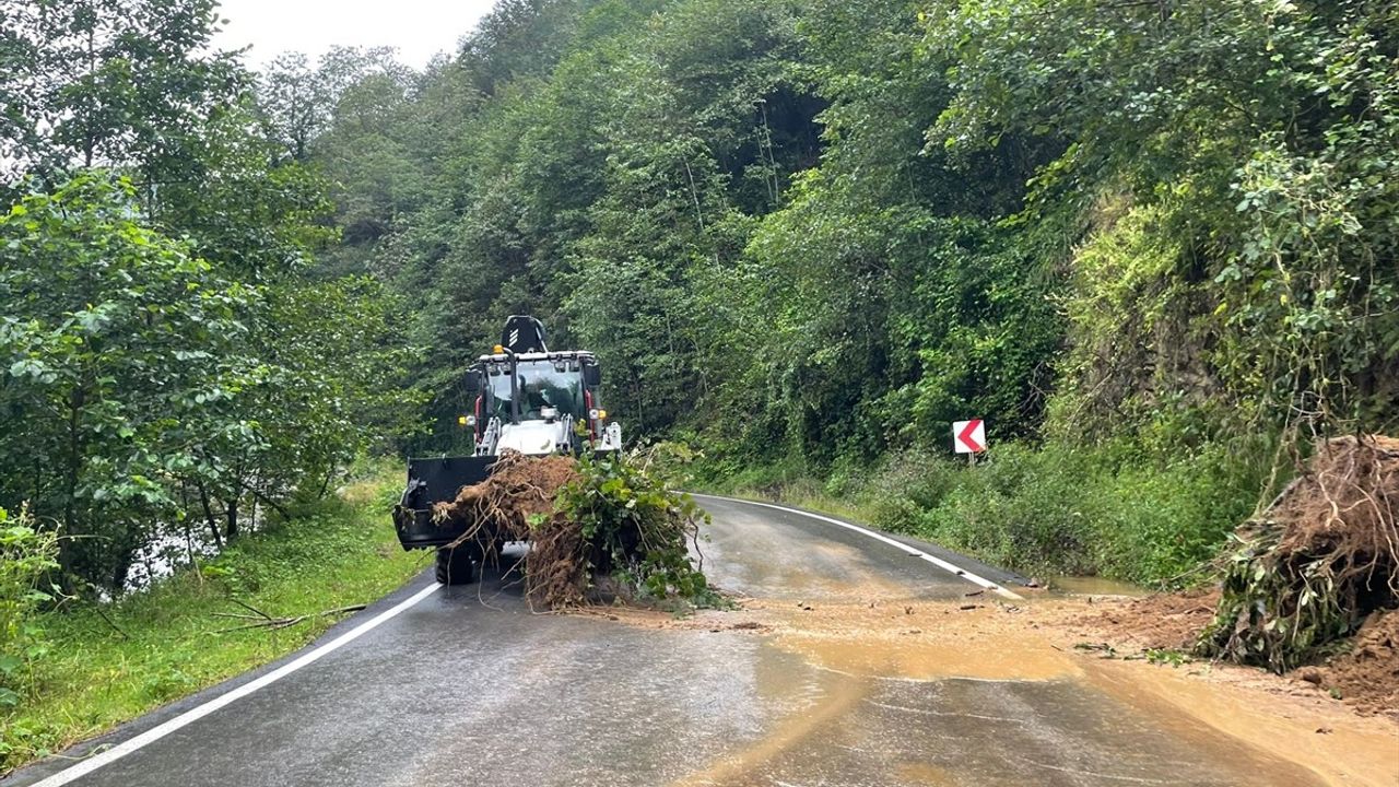 Trabzon'da Yağış Sonrası Heyelan ve Su Taşkınları
