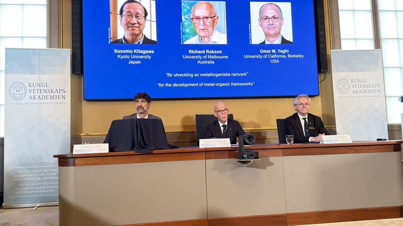 2025 Nobel Kimya Ödülü: Susumu Kitagawa, Richard Robson ve Omar M. Yaghi