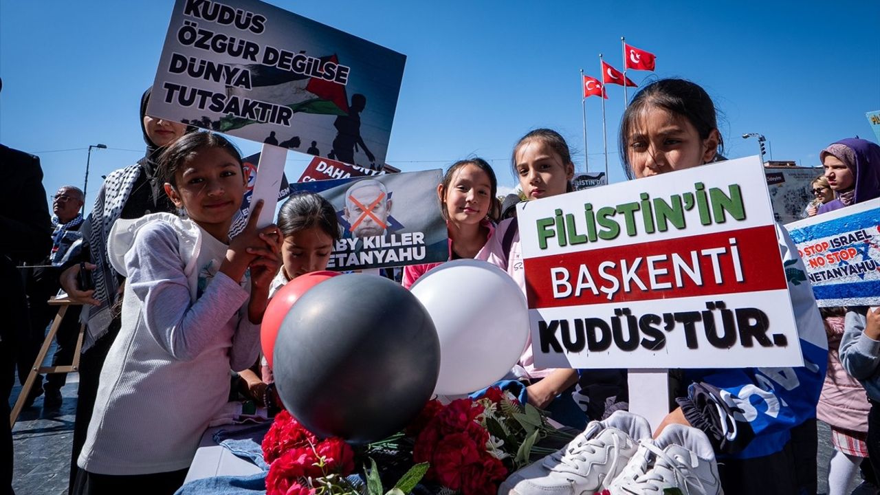 AK Parti Altındağ Gençlik Kolları'ndan Ankara'da Gazze Protestosu