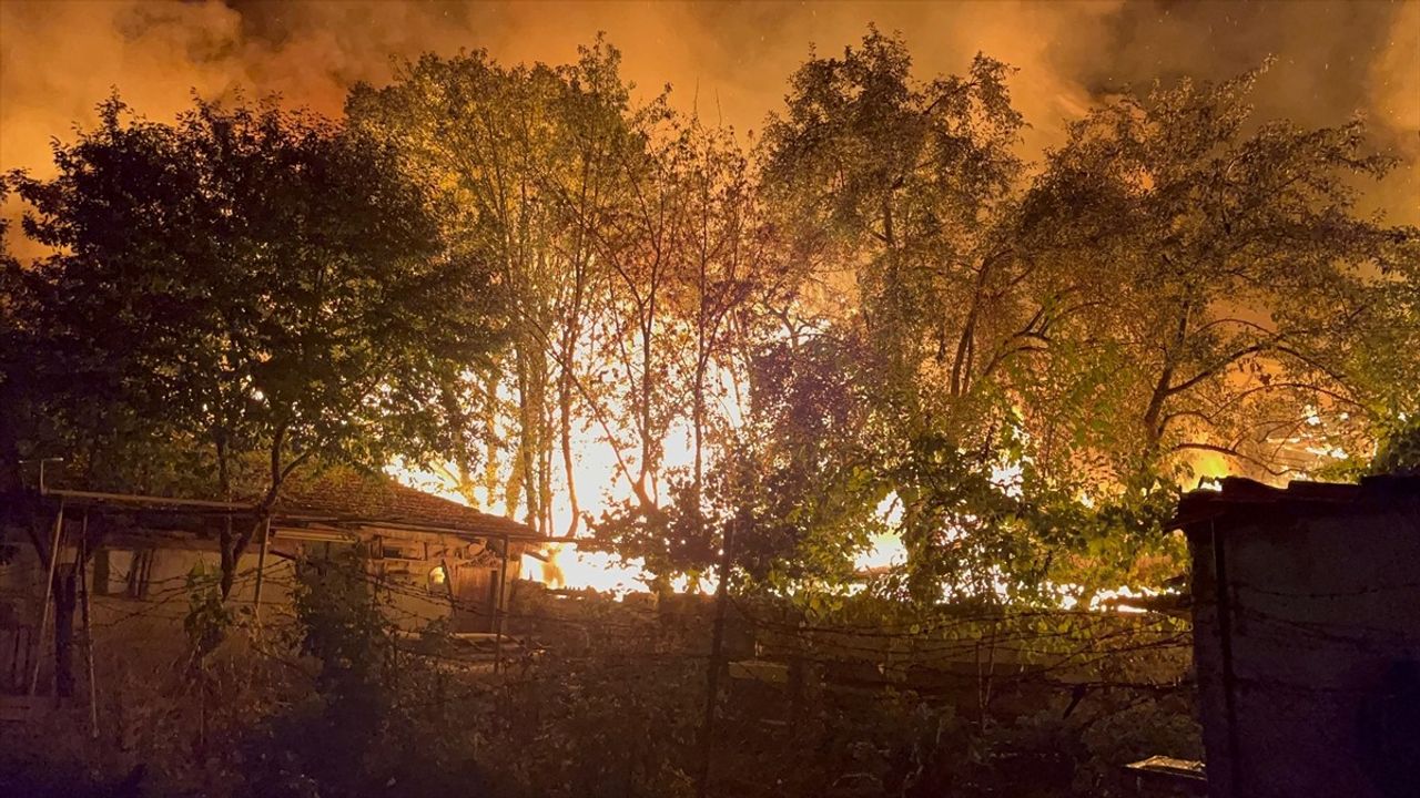 Çankırı Çerkeş'te Yangın: 3 Ev ve 4 Samanlık Kül Oldu