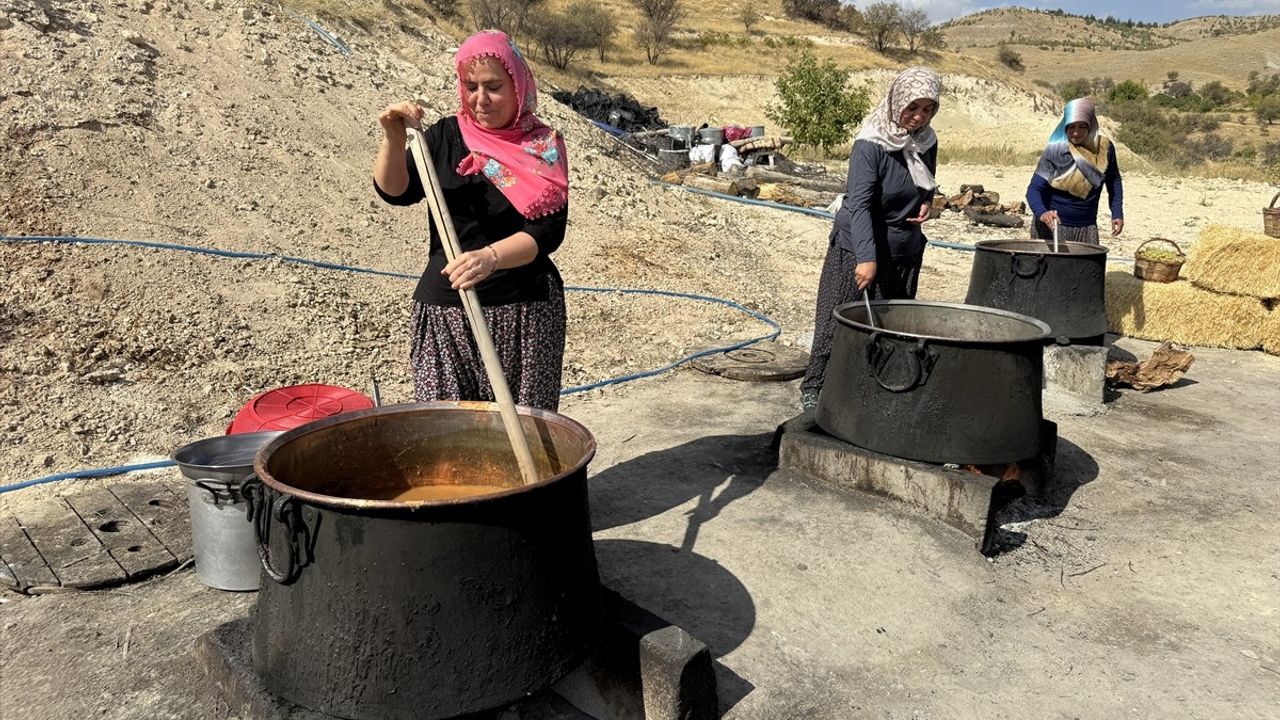 Elazığ'da tescilli lezzet 'orcik' üretimi başladı