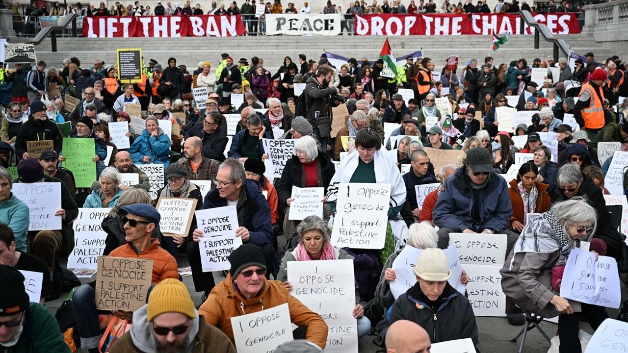Londra'da Palestine Action Destek Eyleminde 355 Gözaltı
