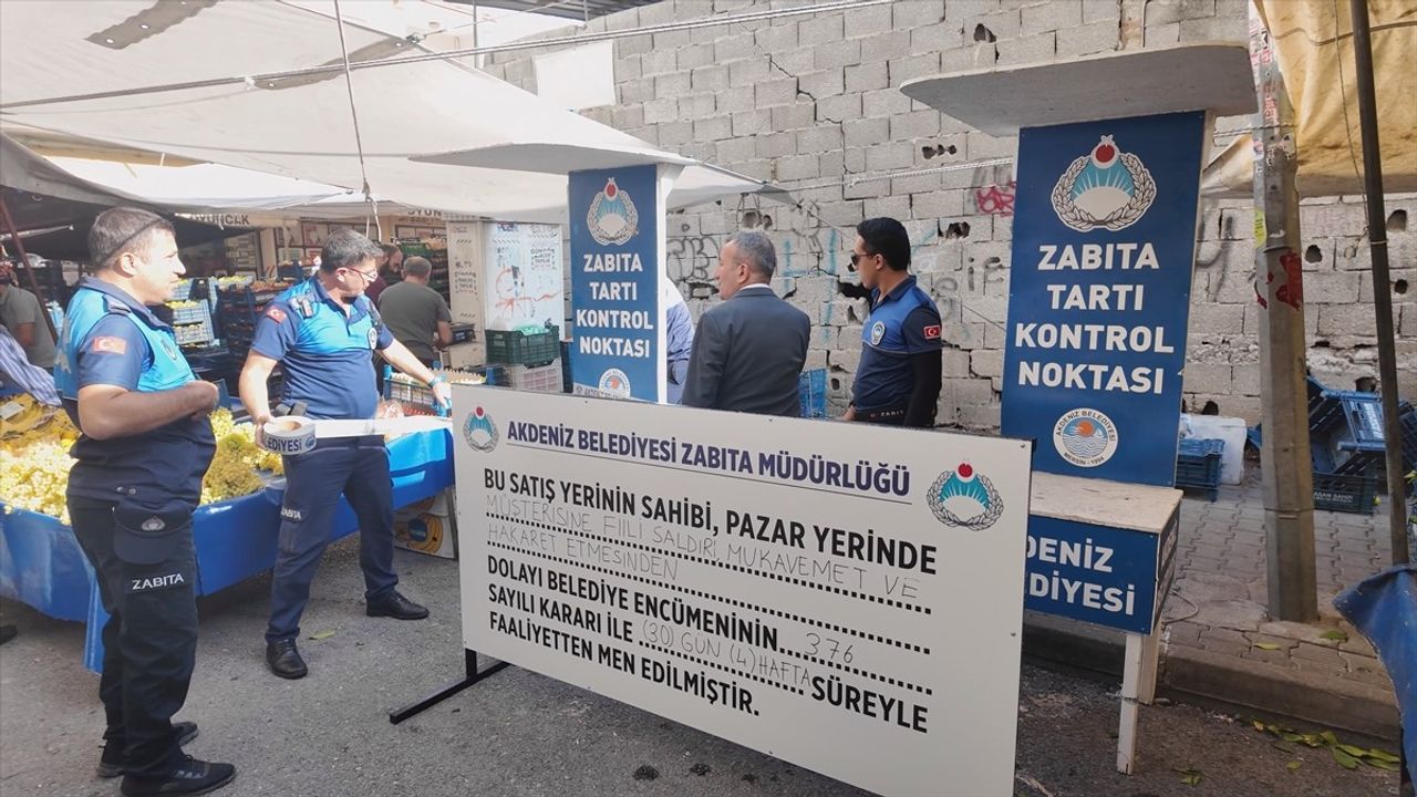 Mersin'de Pazarcıya 35 bin 416 lira Ceza, Tezgah 30 Gün Kapatıldı