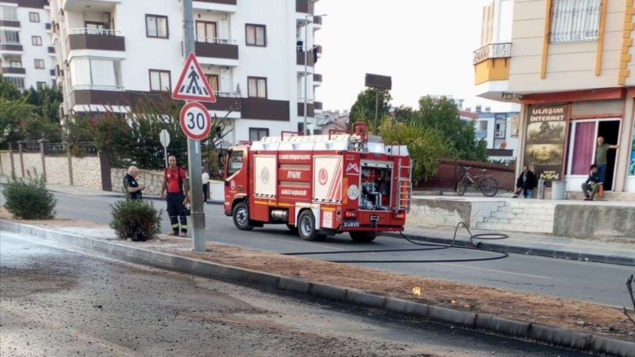 Mersin Tarsus'ta doğal gaz hattında yangın: 2 kişi yaralandı