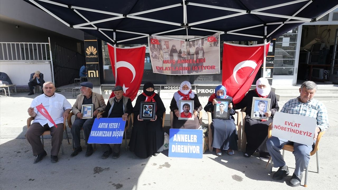 Muş'ta Evlat Nöbeti Sürüyor: Aileler DEM Parti Önü'nde Teslim Çağrısı