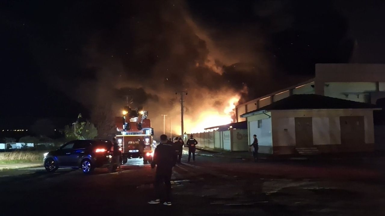 Samsun Bafra'da Geri Dönüşüm Fabrikasında Yangın — Müdahale Sürüyor