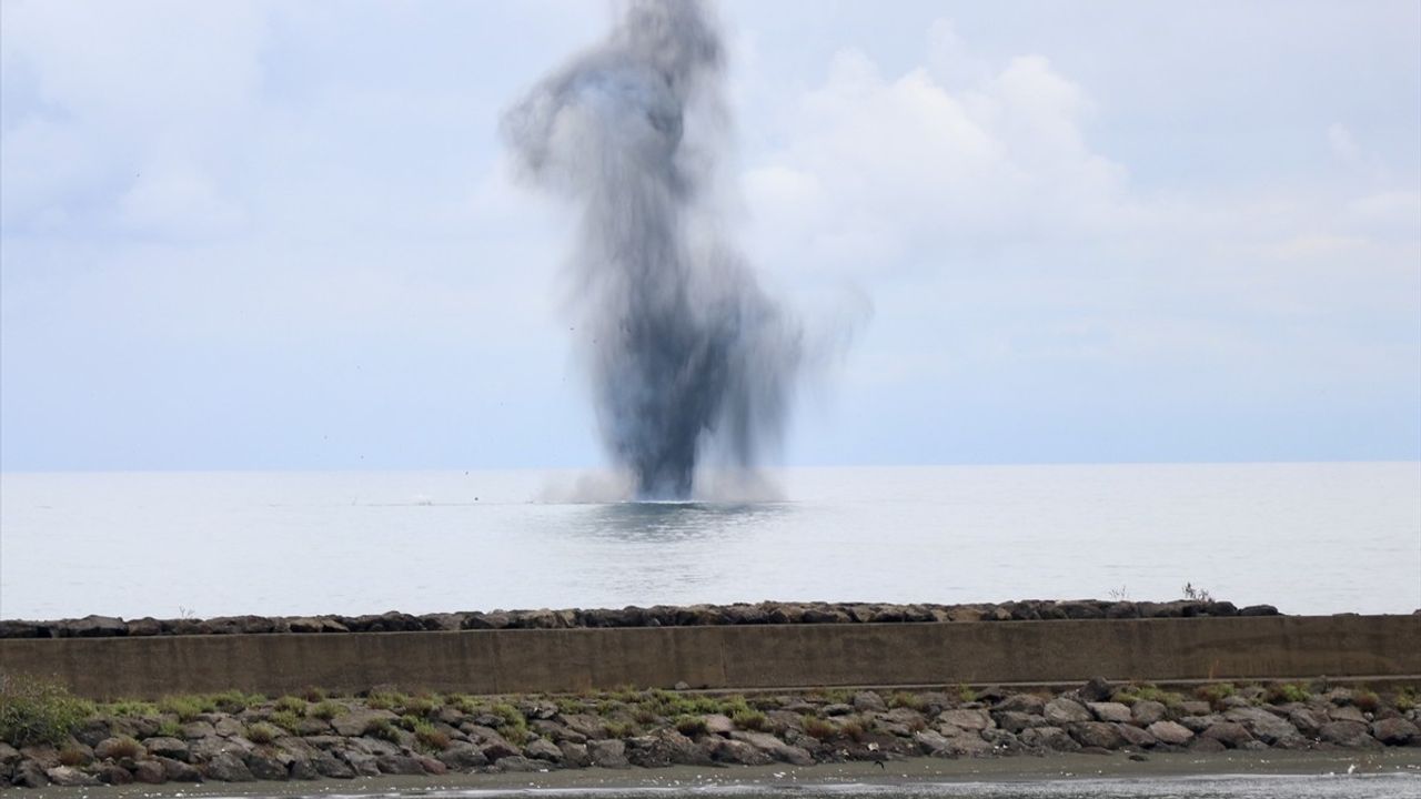 Trabzon'da Yoroz Limanı'nda İnsansız Deniz Aracı Kontrollü İmha