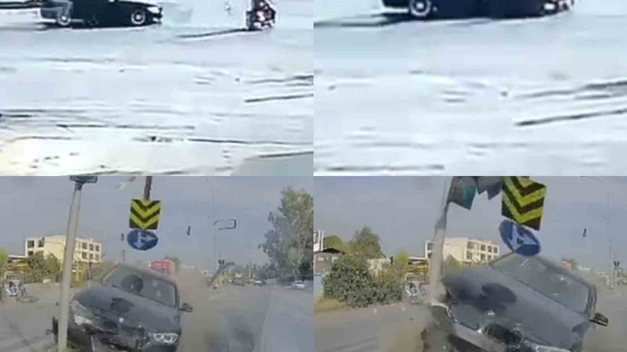 Adana'da Kırmızı Işık İhlali: Otomobil Motosiklete Çarptı — O Anlar Kamerada