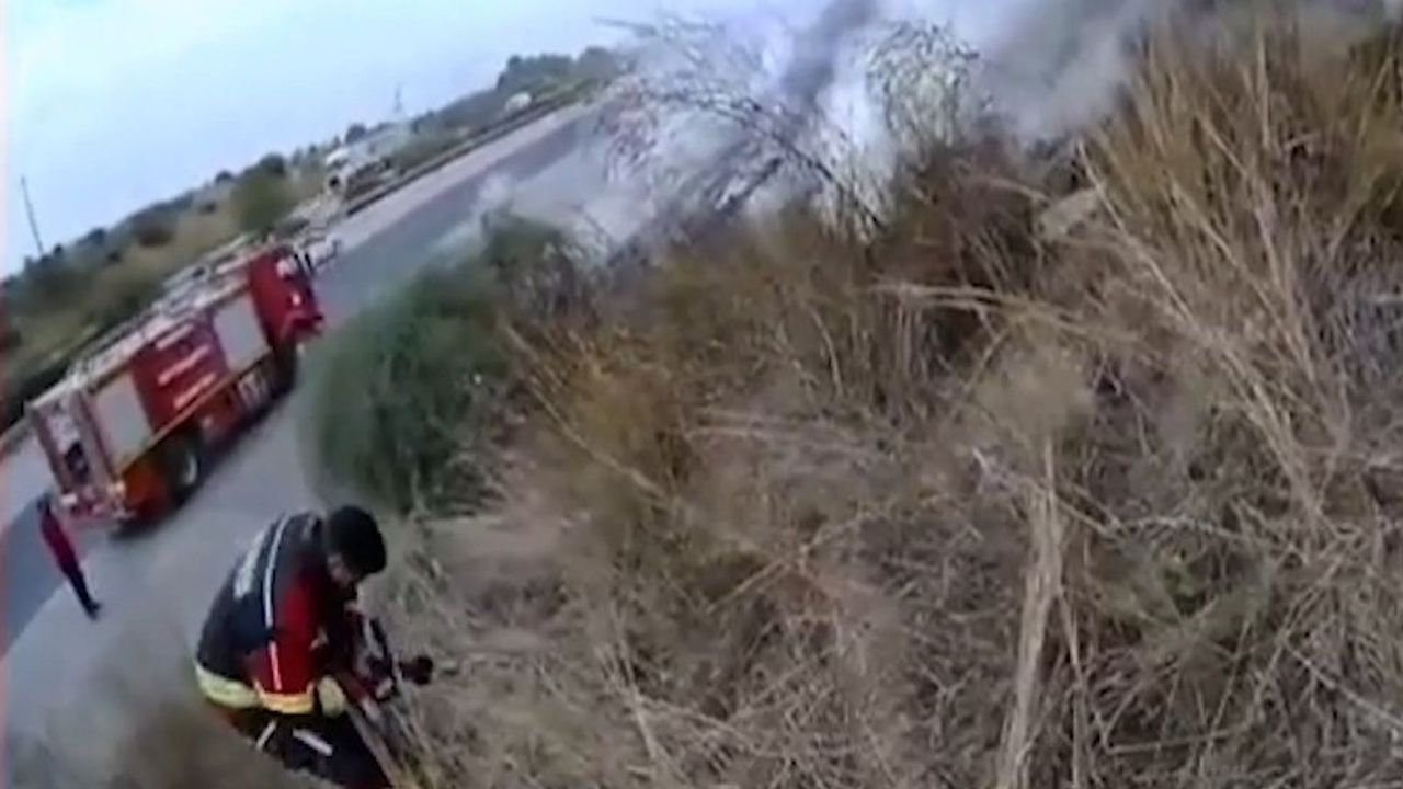 Adana-Mersin Otoyolunda Araç Alev Aldı: Anne ve İki Çocuk Kurtuldu