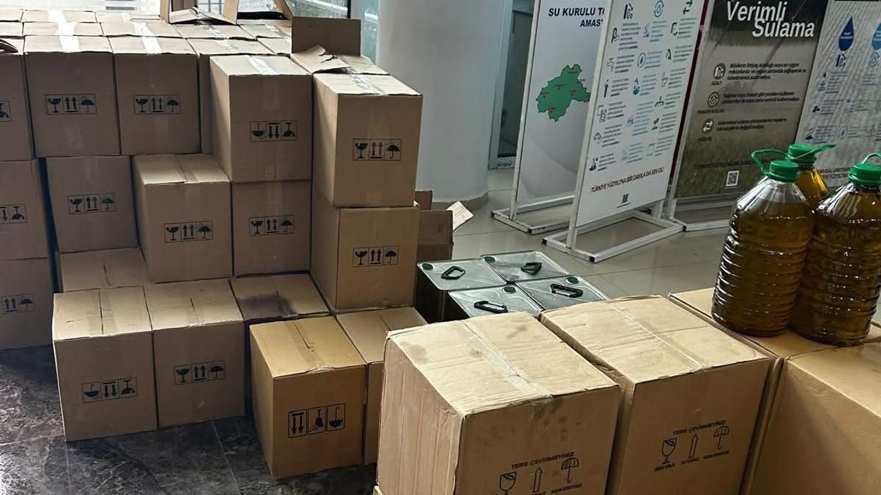 Amasya'da 2 Bin 54 Litre 'Natürel Sızma Zeytinyağı' Hileli Çıktı