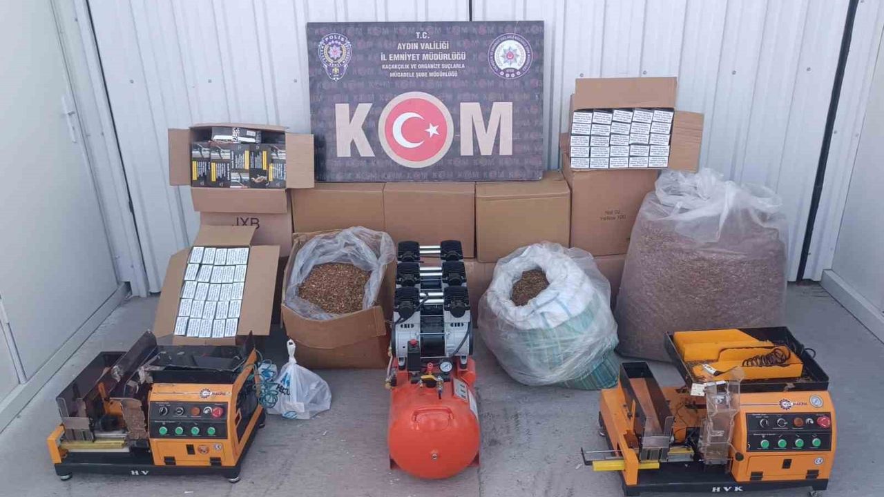 Aydın’da kaçak tütün operasyonu: 68 bin 800 makaron ele geçirildi