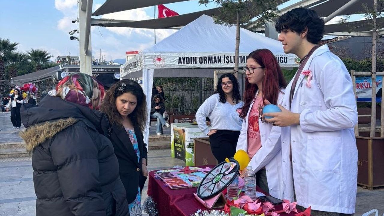 Aydın'da Tıp Öğrencilerinden Meme Kanseri Farkındalığı