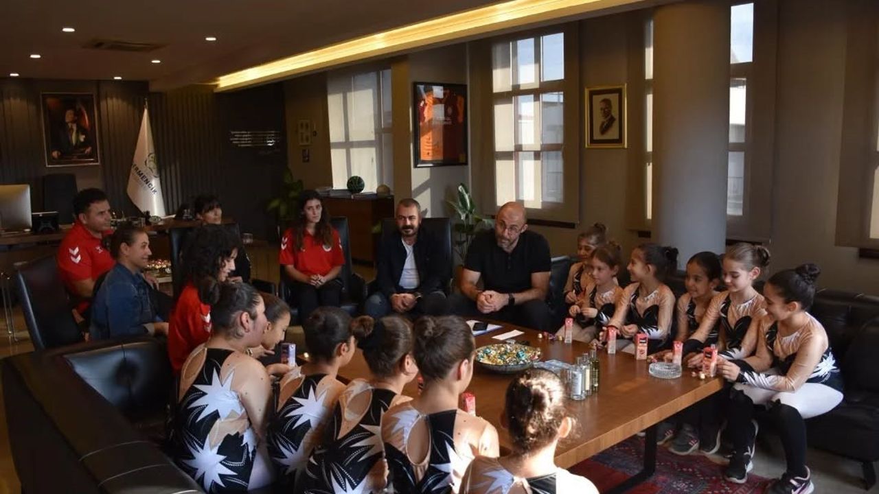 Başkan Zencirci, Germencik'in Minik Jimnastikçilerini Ağırladı