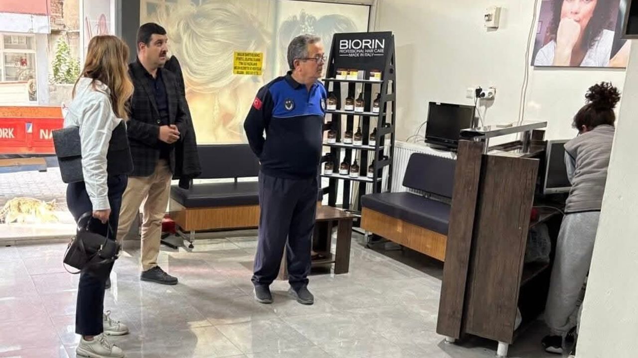 Buharkent’te Güzellik Salonlarına Ortak Denetim