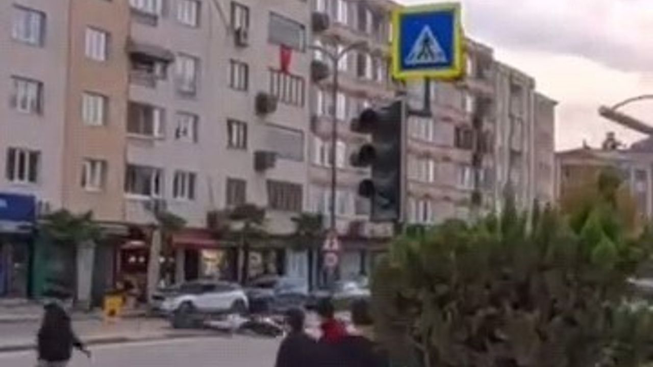 Bursa İnegöl'de Motosiklet Kazası Kask Kamerasına Yansıdı