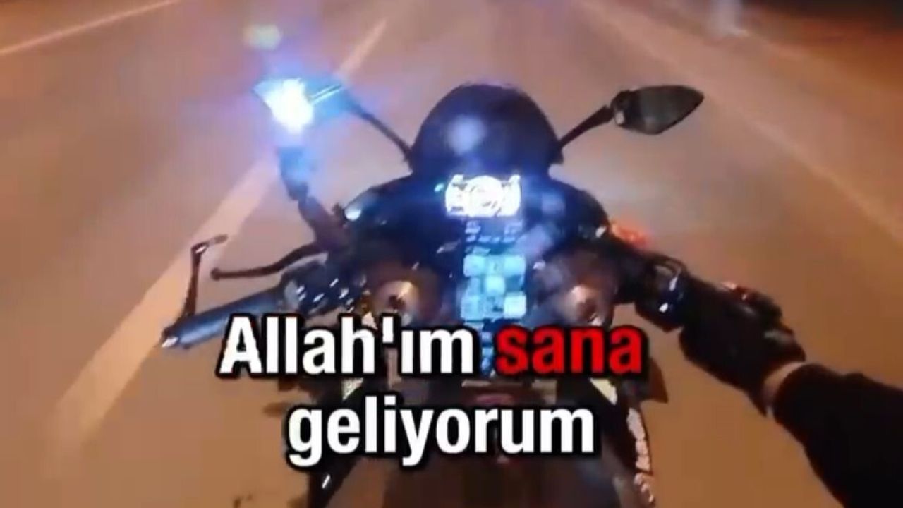 Bursa Yıldırım'da motosiklet belediye otobüsüne çarptı — kask kamerası kaydı