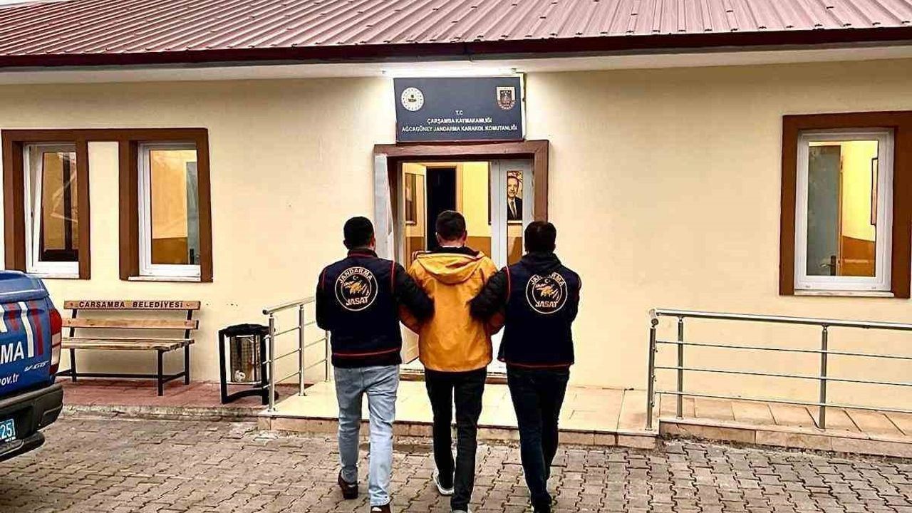 Çarşamba'da 15 yıl 2 ay hapisle aranan şahıs jandarmaya yakalandı