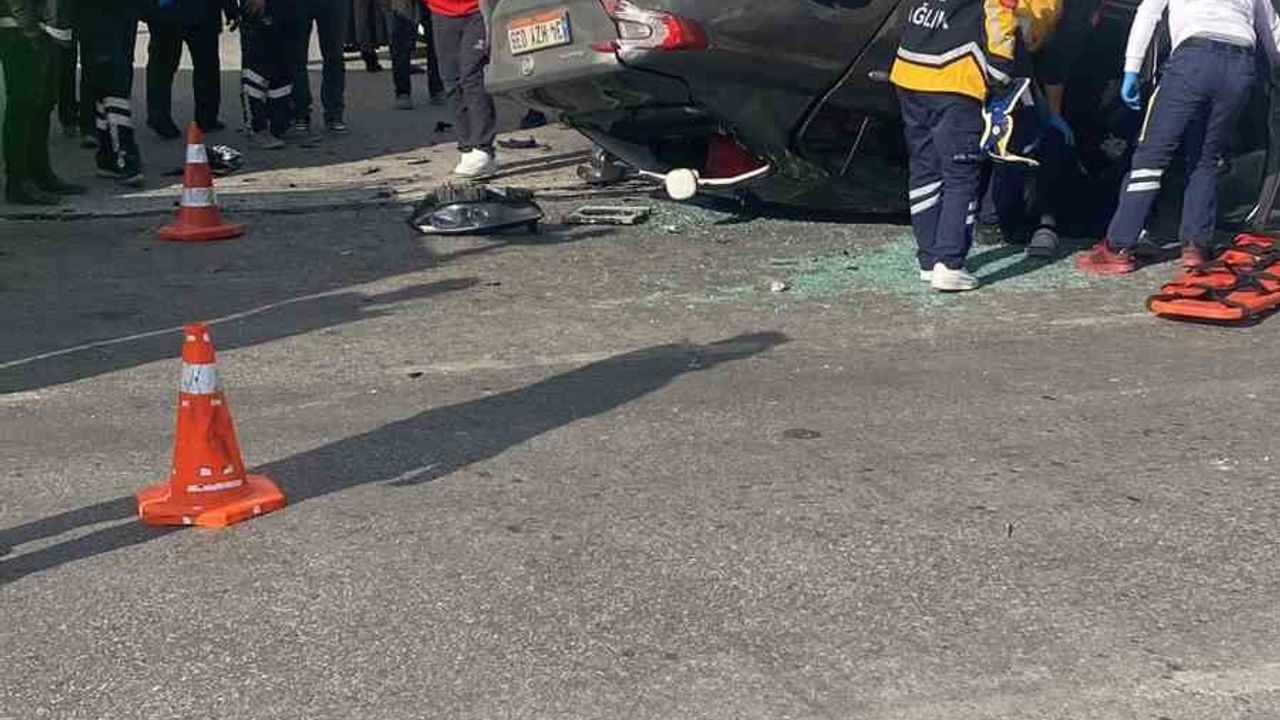 Çorum Sungurlu'da Takla Atan Otomobilde Sürücü Yaralandı