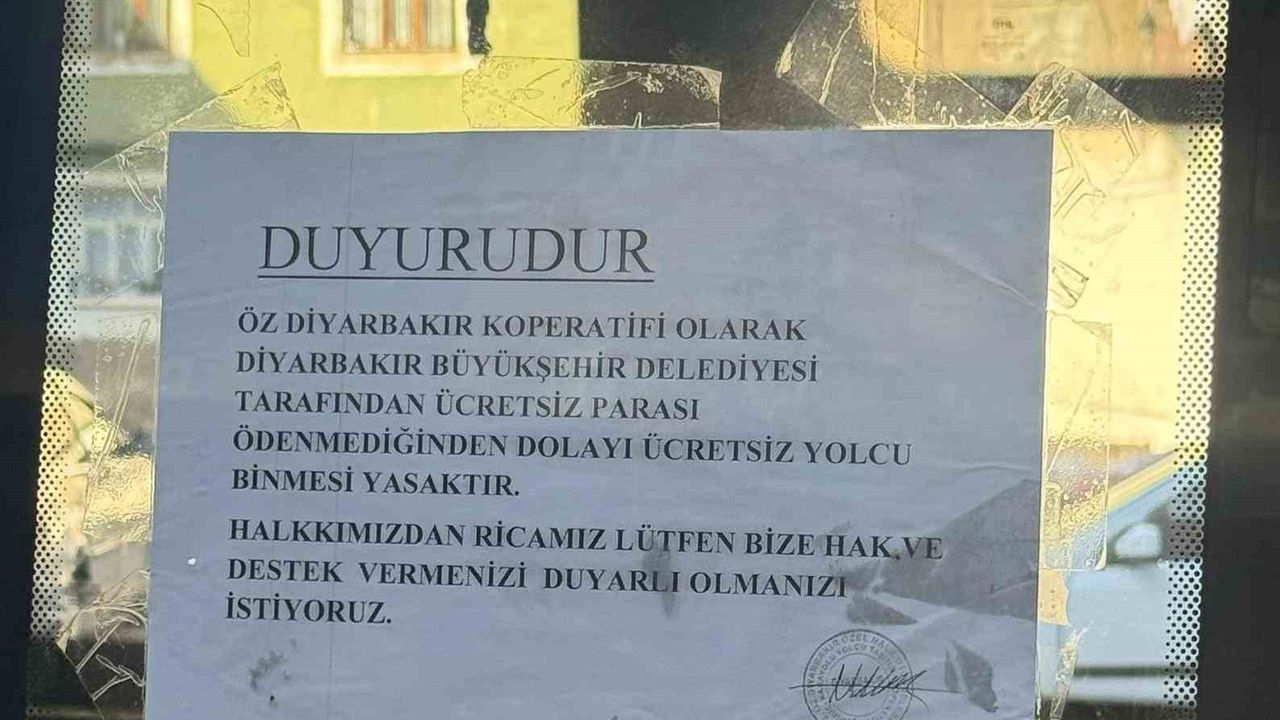 Diyarbakır'da Özel Halk Otobüslerinden 'Ücretsiz Yolcu' Yasağı