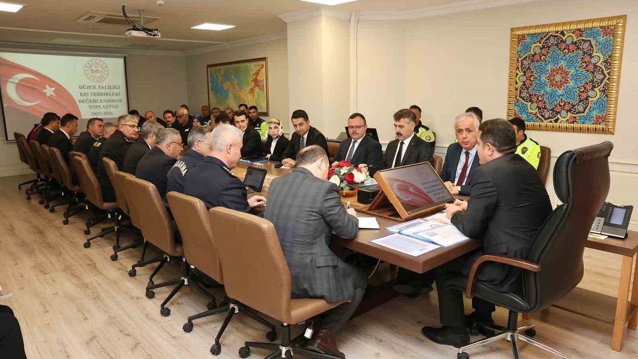 Düzce'de 2025-2026 Kış Tedbirleri Toplantısı
