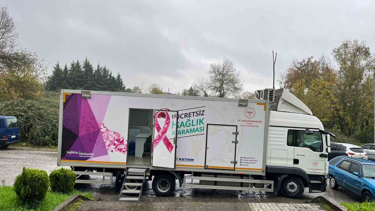 Düzce'de Ücretsiz Mobil Kanser Taraması: Tır Bahçeşehir'de