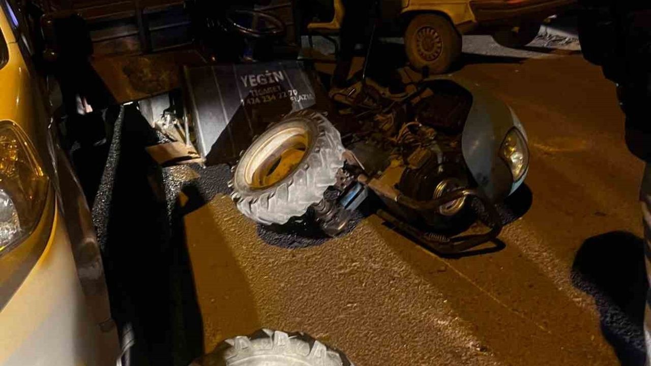 Elazığ Baskil'de patpat ile otomobil çarpıştı: 3 yaralı