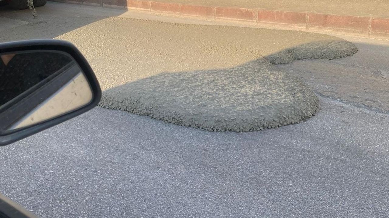 Elazığ’da Beton Mikseri Asfalta Beton Döktü — Aksaray Mahalle’sinde Cep Kamera Kaydı