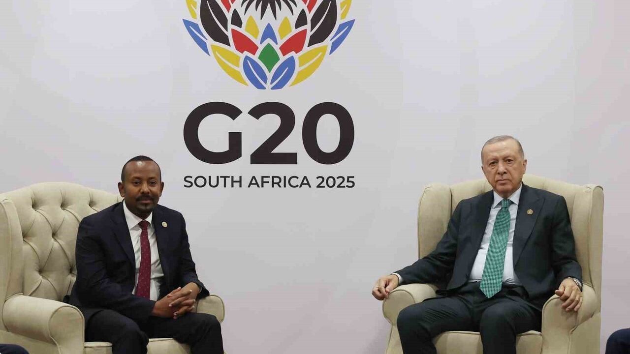 Erdoğan, G20 Zirvesi'nde Etiyopya Başbakanı Abiy Ahmed Ali'yi Kabul Etti