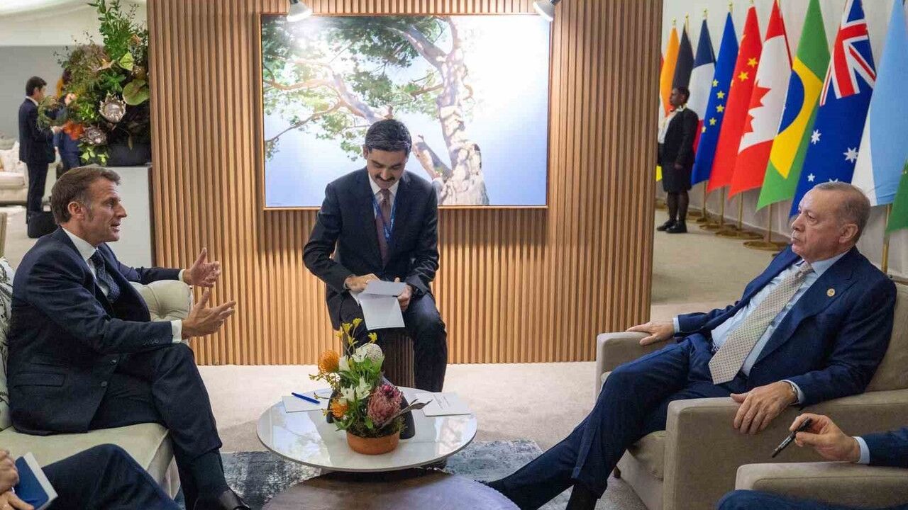 Erdoğan ve Macron, G20 Zirvesi'nde Güney Afrika'da Bir Araya Geldi
