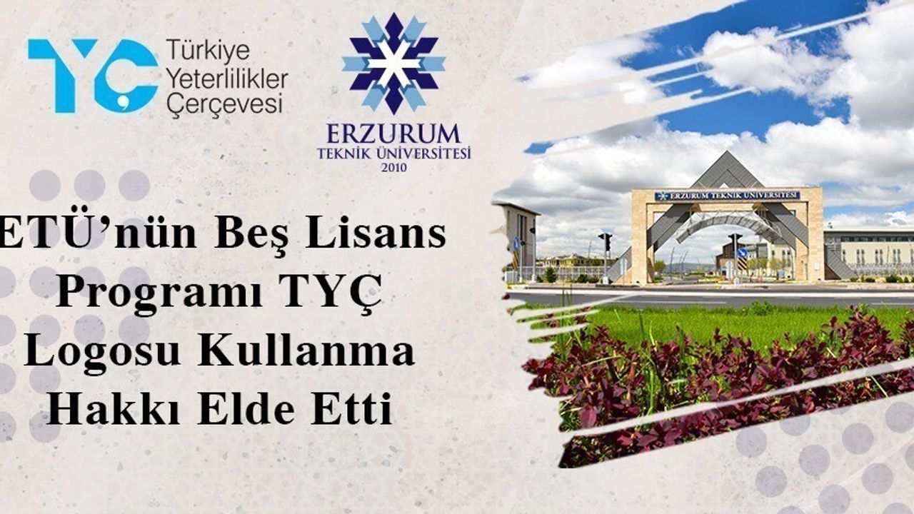 ETÜ'nin 5 Lisans Programı TYÇ Logosu Kullanma Hakkı Kazandı