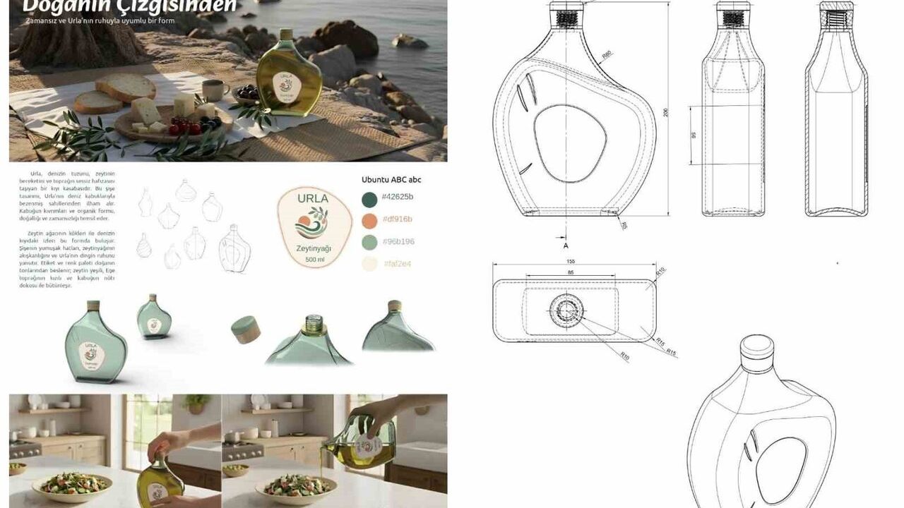 Feyza Sinem Taş, Urla Zeytin ve Sanat Festivali Zeytinyağı Şişesi Tasarımında Finale Kaldı