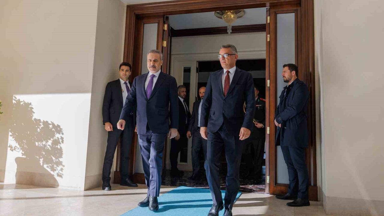 Hakan Fidan, KKTC Cumhurbaşkanı Tufan Erhüman ile Ankara'da Görüştü