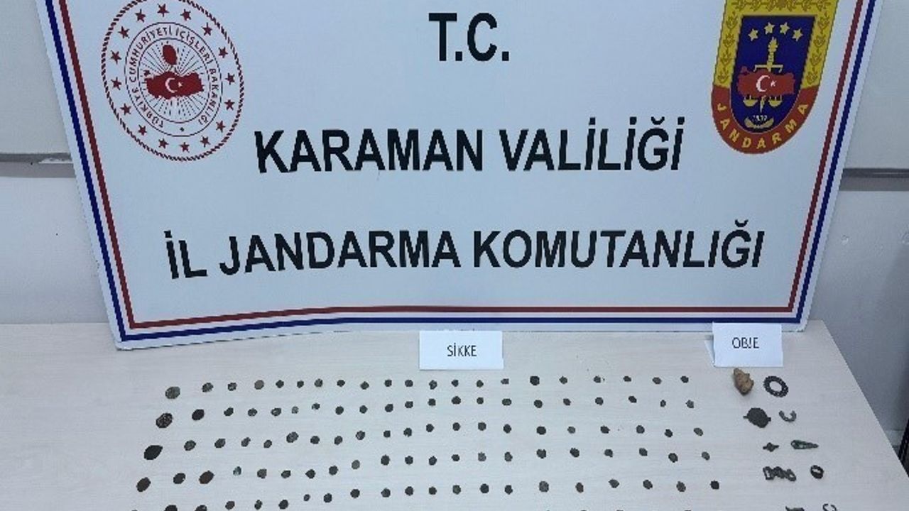 Karaman'da Jandarma Operasyonu: 148 Tarihi Sikke, Uyuşturucu ve 10 Tutuklama