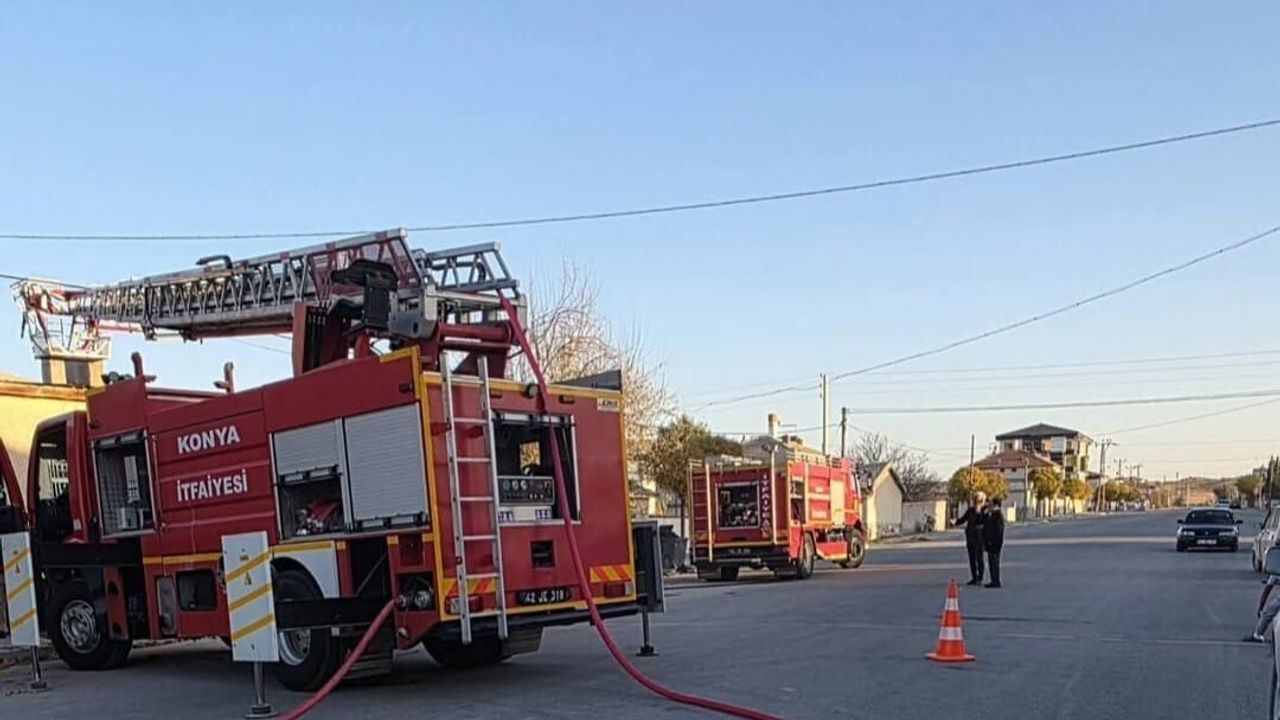 Karapınar'da Ev ve Tır Dorsesinde Yangın: Bir Oda Kullanılamaz Hale Geldi