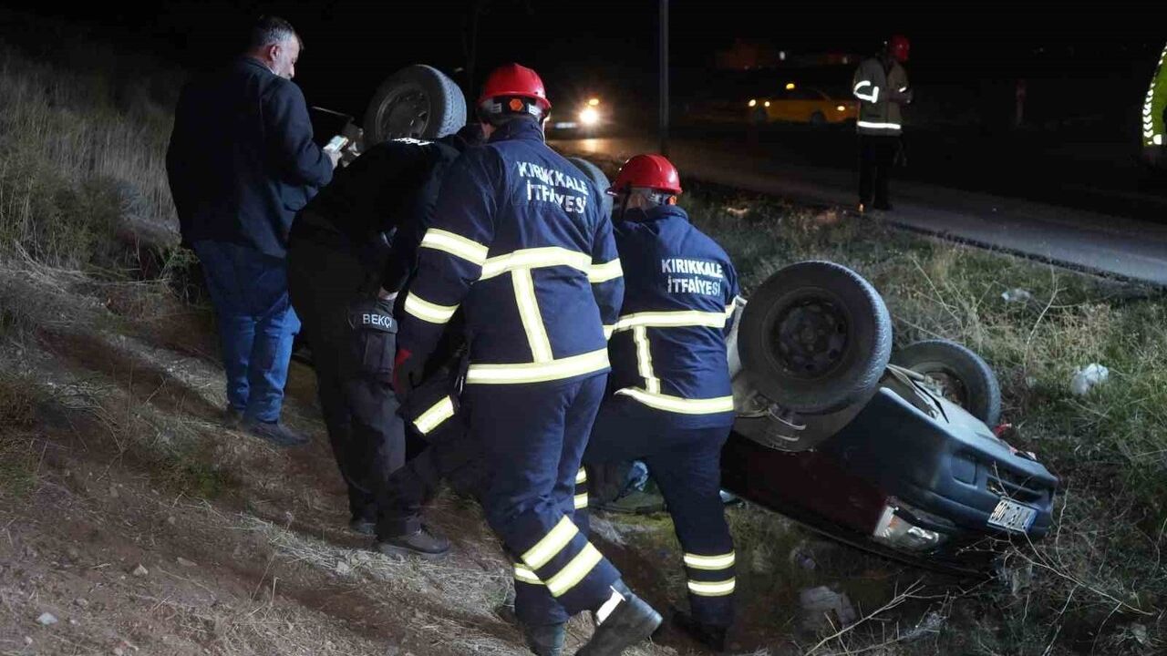 Kırıkkale'de Otomobil Takla Attı: 1 Yaralı