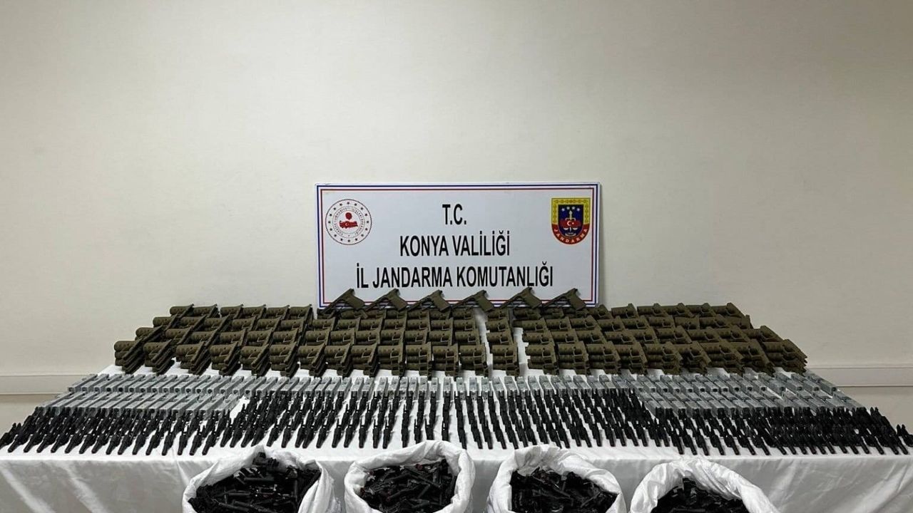 Konya Beyşehir'de Çok Sayıda Silah Parçası Ele Geçirildi